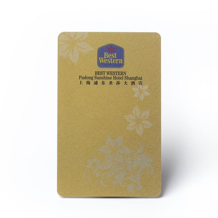 PVC Card with gold background effect and hico magnetic stripe